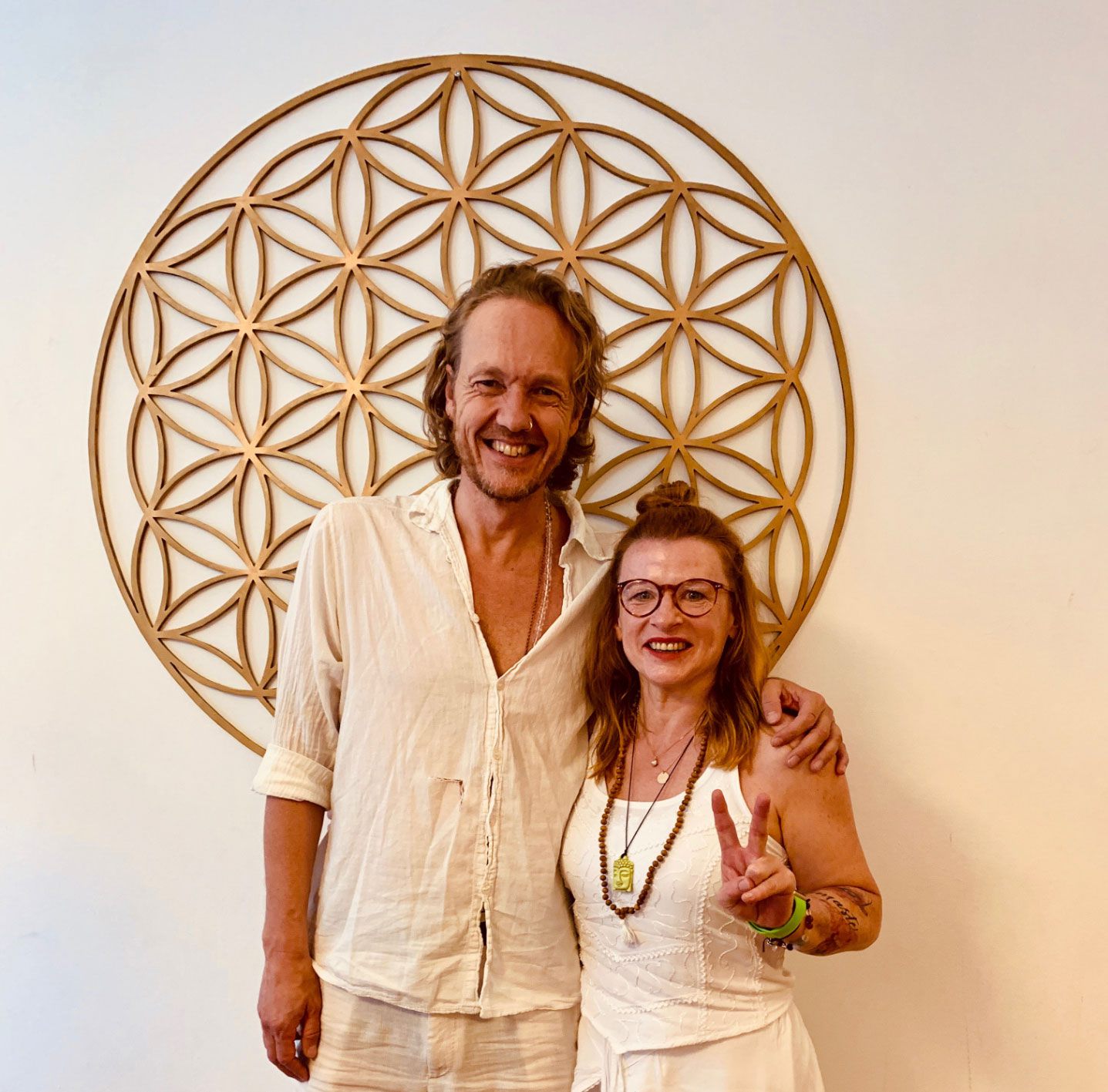 Maria Kunitz mit Yogalehrer Patrick Broome :: 2019 in München